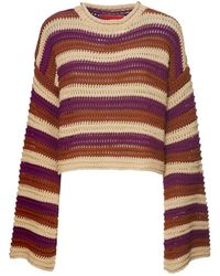 La DoubleJ - Gestreepte Trui Met Klokmouwen - Lyst