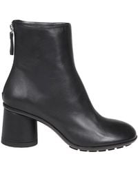 Agl Attilio Giusti Leombruni - Schwarze leder stiefeletten runde spitze - Lyst