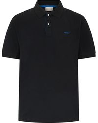 GANT - Tops ,Zwart ,Katoen Contrast Piqué Polo Shirt - Lyst