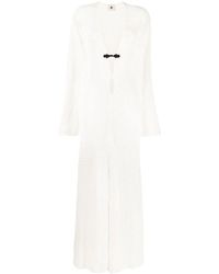 THE GARMENT - Wolkenweißes Strick V-Ausschnitt Kleid - Lyst