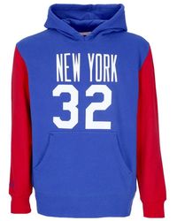 Mitchell & Ness - Hoodies & Sweatvesten ,Blauw ,Katoen Nba Mode Fleece Hoodie 1974 - Lyst