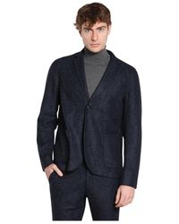 Mason's - Donkerblauwe Wol Blazer - Lyst