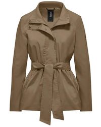 Bomboogie - Jassen ,Bruin ,Katoen Korte Trenchcoat - Lyst