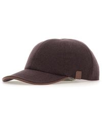 Eleventy - Accessoires ,Bruin ,Leer Baseball Cap - Lyst