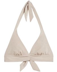 Max Mara - Metallisches triangel bikini top - Lyst