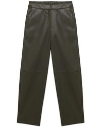 Alpha Studio - Leather Trousers - Lyst