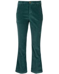 Liu Jo - Pantalones de algodón verde bosque - Lyst