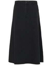 Part Two - Schwarzer Denim A-Linie Rock - Lyst