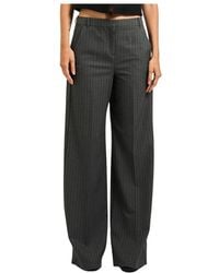 iBlues - Graue Wide Leg Hose - Lyst