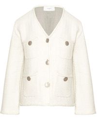 Beatrice B. - Jassen ,Wit ,Katoen Cropped Knit Jacket - Lyst