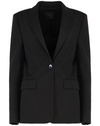 Pinko - Jassen ,Zwart ,Leer New Signum Jacket - Lyst
