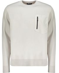 Herno - Minimalistische Trui Met Zak En Ronde Hals - Lyst
