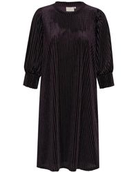 Kaffe - Gestreiftes kurzes kleid dawn lila - Lyst