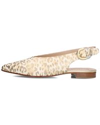 Pertini - Schoenen ,Geel ,Leer Gouden Slingbacks Voor Stijlvolle Zomer - Lyst