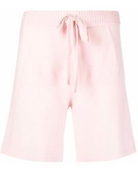 P.A.R.O.S.H. - P.A.R.O..H. ,Korte Broeken ,Roze ,Kasjmier Elegante Roze Kasjmier Shorts - Lyst