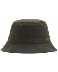 Barbour - Accessoires ,Groen ,Katoen Belsay Bucket Hat - Lyst