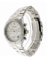 Bulova - Accessoires ,Grijs ,Octagon Chronograaf Stalen Horloge - Lyst