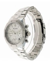Bulova - Octagon chronograph stahl uhr - Lyst