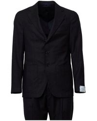 Caruso - Kostuums ,Blauw ,Single-Breasted Pak - Lyst