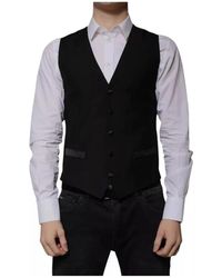 Dolce & Gabbana - Luxuriöse Wollmischung Formale Weste - Lyst