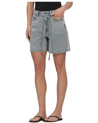 Modström - Korte Broeken ,Blauw ,Denim Aggimd Short - Lyst