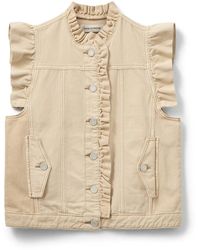 Sofie Schnoor - Warm Sand Weste Mit Rüschen-Details - Lyst