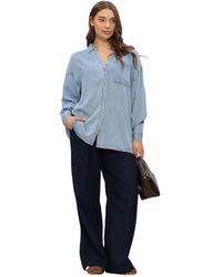 Another Label - Overhemden ,Blauw ,Alboisy Shirt L/S - Lyst