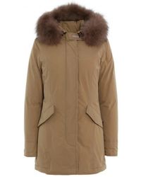 Woolrich - Jassen ,Blauw ,Katoen Arctic Parka Met Teflon Finish - Lyst
