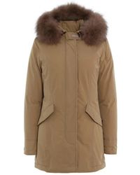 Woolrich - Jassen ,Blauw ,Katoen Arctic Parka Met Teflon Finish - Lyst