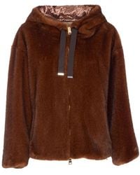 Herno - Faux Fur Jacket With Hood - Lyst