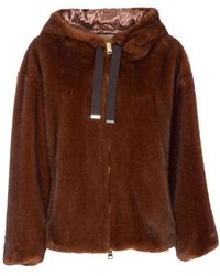 Herno - Jassen ,Bruin ,Nepbont Nepbont Gevoerde Jas Bruin - Lyst