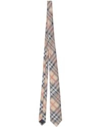 Burberry - Accessoires ,Veelkleurig ,Manston Check Zijden Stropdas - Lyst
