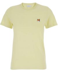 Maison Kitsuné - Mutiger fuchskopf patch t-shirt - Lyst