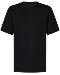 Jil Sander - Schwarzes baumwoll-logo-t-shirt mit rundhalsausschnitt - Lyst