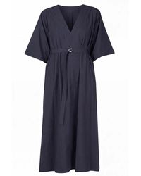 Ottod'Ame - Kleedjes ,Blauw ,Katoen Lange Katoenen Jurk - Lyst