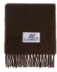 Marni - Wollschal Mit Fransen - Lyst