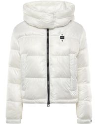 Blauer - Jassen ,Wit ,Leer Gloria Down Jacket - Lyst