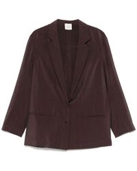 Alysi - Lila Jacken Mit Schlitztaschen - Lyst