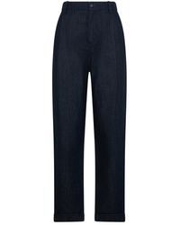 Moorer - Cropped Denim Broek - Lyst