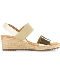 Gabor - Schoenen ,Veelkleurig Platte Open Sandalen - Lyst