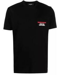 DSquared² - Schwarzes t-shirt - klassischer stil - Lyst