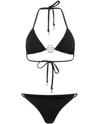 Philipp Plein - Badmode ,Zwart ,Swimming Bra Hexagon - Lyst