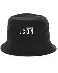 DSquared² - Icon bucket hat in gabardina di cotone - Lyst