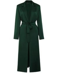 Max Mara - Gürtel Mantel Mit Reverskragen Und Schlitz - Lyst