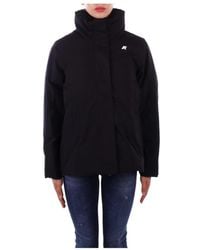 K-Way - Abrigo Con Logo Frontal Cierre De Cremallera Dos Bolsillos, Mujer, Talla - Lyst