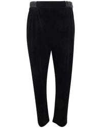 Armani - Broeken ,Zwart ,Fluwelen Broek Made - Lyst