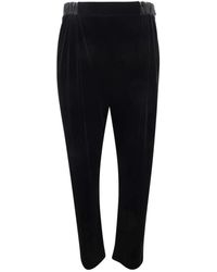 Armani - Broeken ,Zwart ,Fluwelen Broek Made - Lyst