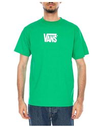 Vans - Tops ,Groen ,Katoen Stretch Logo Ss Tee - Lyst