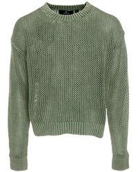 Represent - Truien & Vesten ,Groen ,Katoen Open Gauge Knit Sweater - Lyst