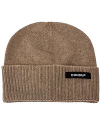 Dondup - Rippstrick-Mütze Mit Applikation - Lyst